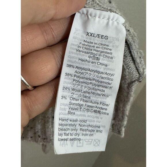 Madewell Sweater Womens XL Gray Wool Blend Donegal Inland Turtleneck Coziest‎ - Picture 4 of 4